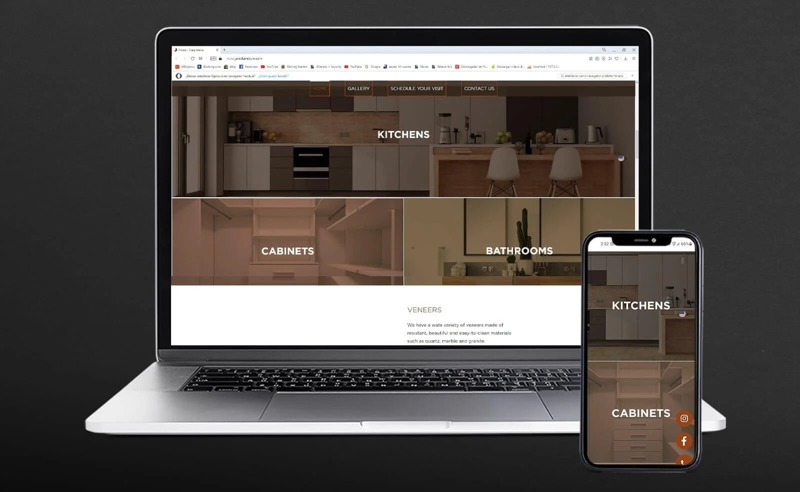 Sitio web de Janis Furniture Design